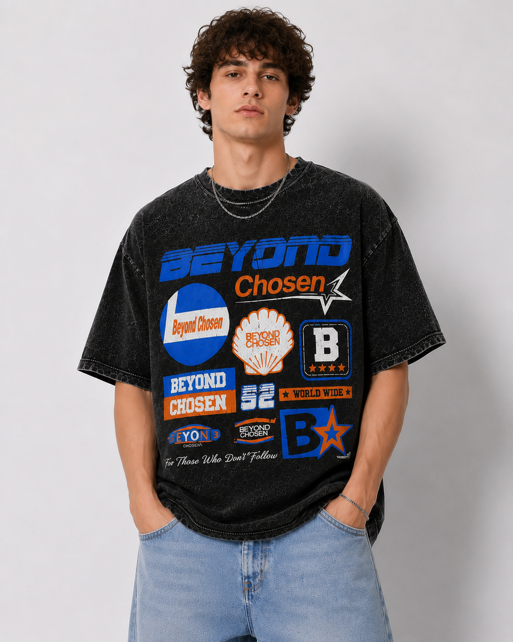 Graphic Streetwear Oversized T-Shirt – Black