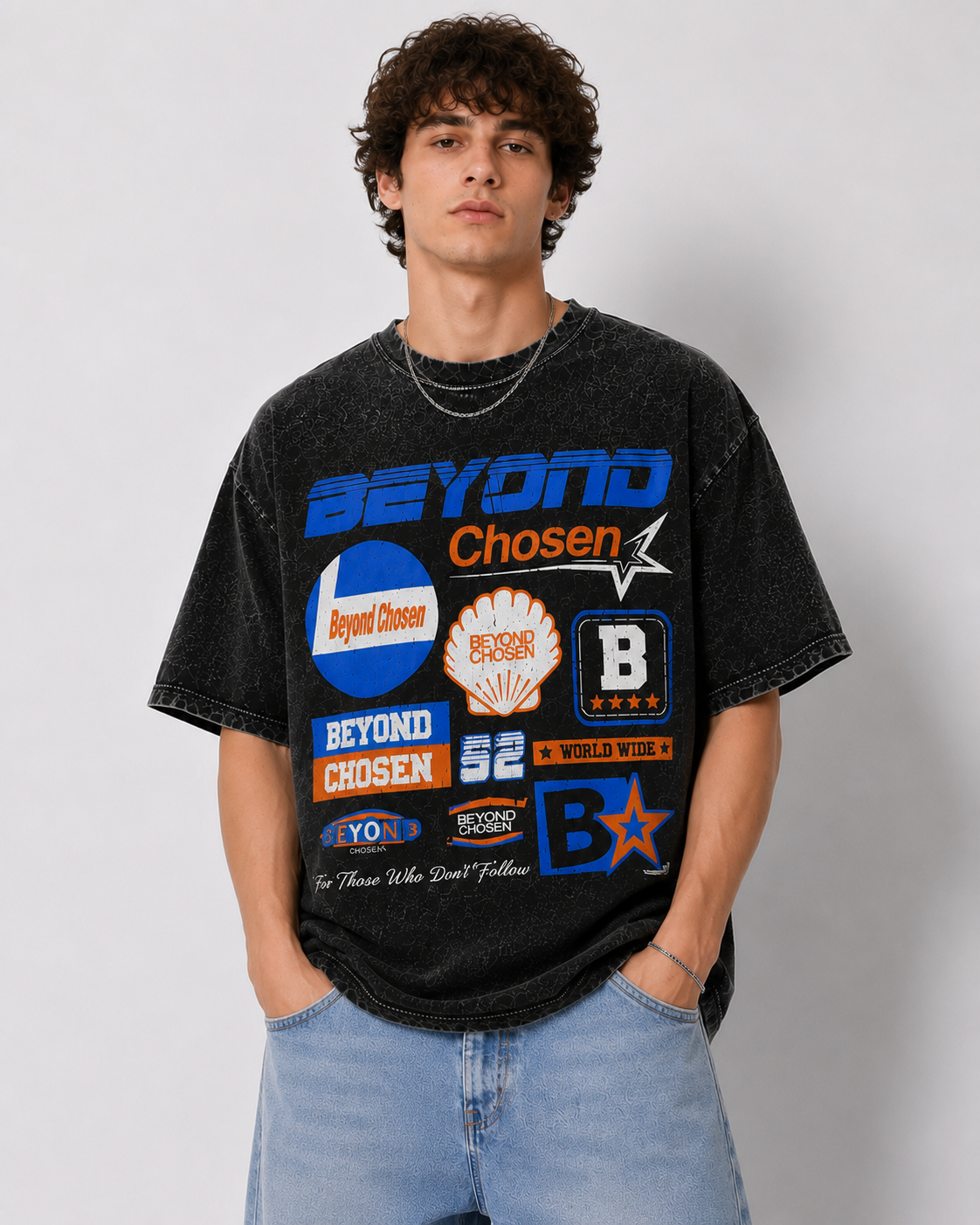Graphic Streetwear Oversized T-Shirt – Black