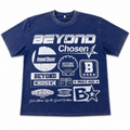 Graphic Streetwear Oversized T-Shirt - Vintage Blue