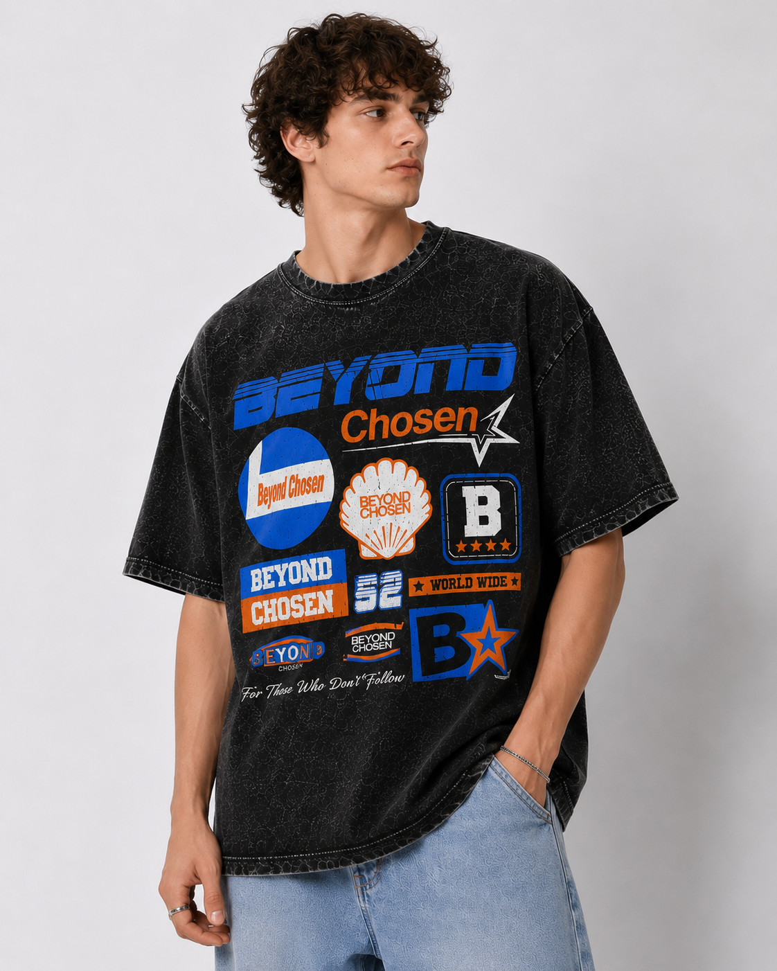 Graphic Streetwear Oversized T-Shirt – Black